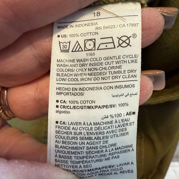 Old Navy Women's Olive Green Cotton Cargo Mini Skirt Size 18 NEW - Picture 4 of 7